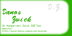 danos zwick business card